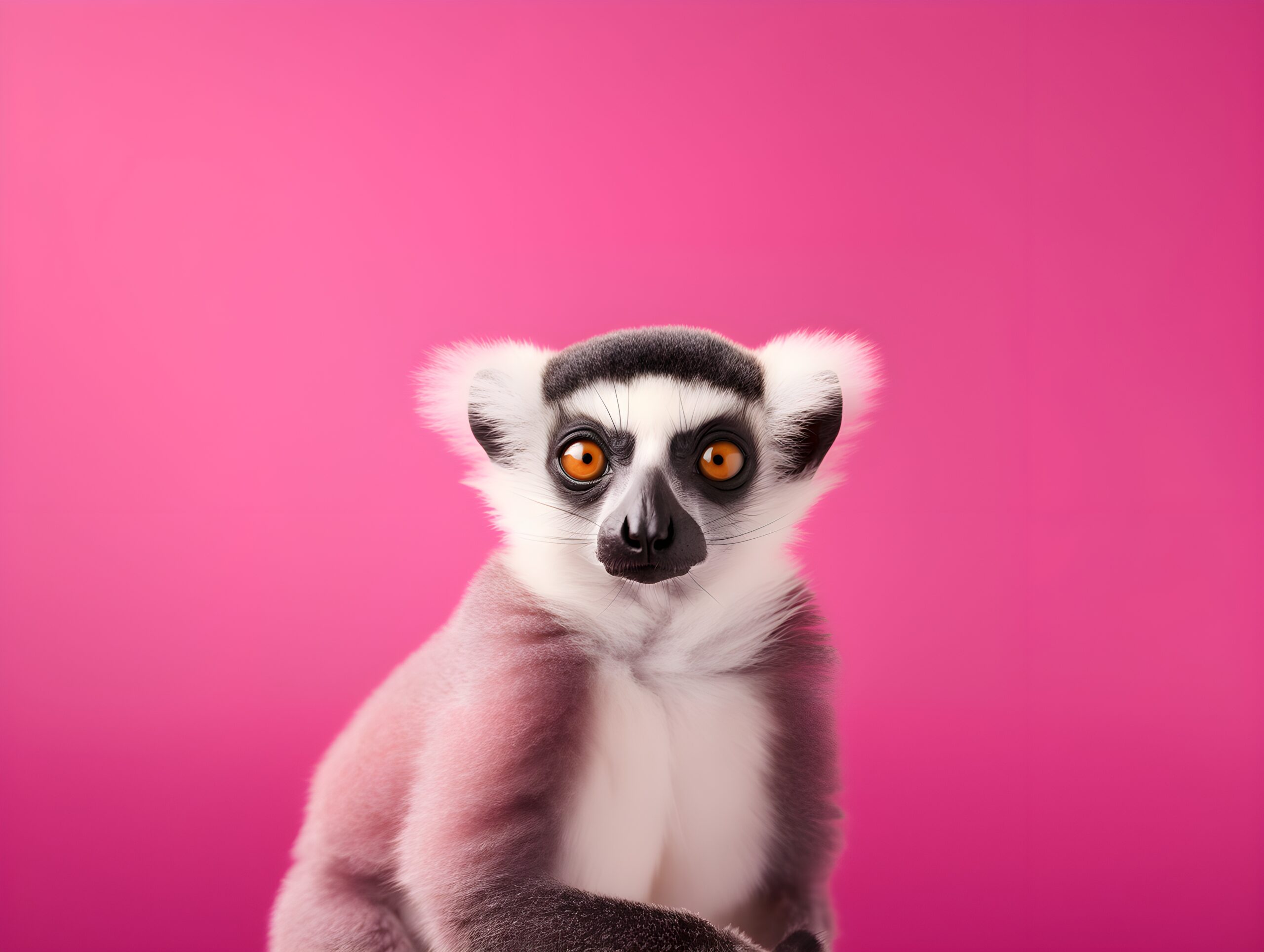 close-up-monkeys-portrait-pink-background